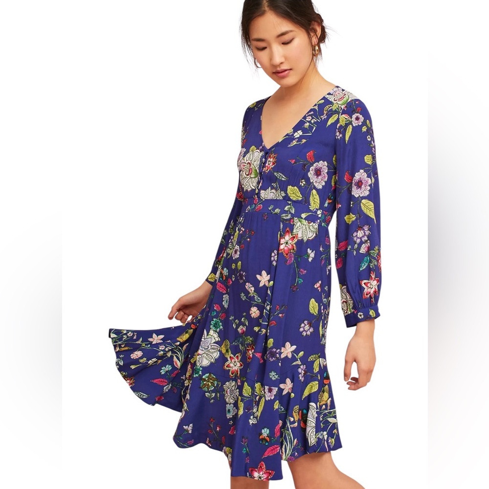 Anthropologie Maeve Blue Maplewood Dress